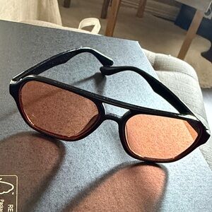 Forever 21 Black Sunglasses with Orange Lenses